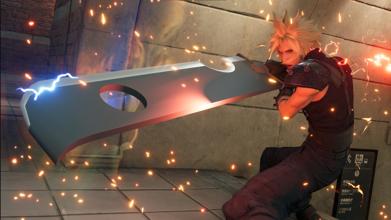 《最终幻想7:重制版》克劳德火影斩首大刀MOD截图