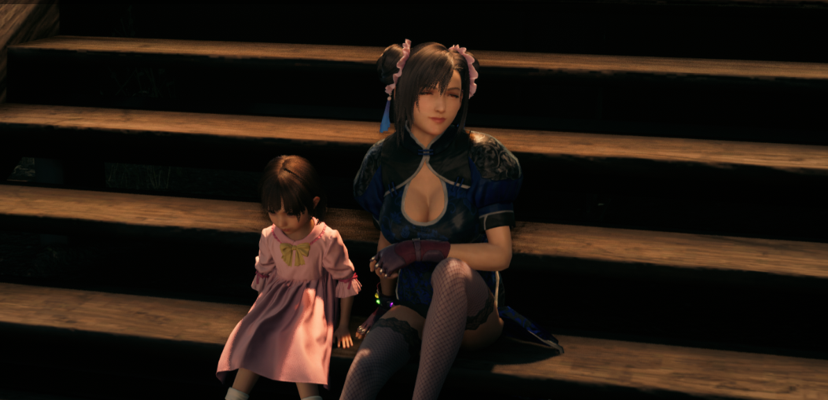《最终幻想7:重制版》蒂法淡雅蓝色长旗袍MOD截图