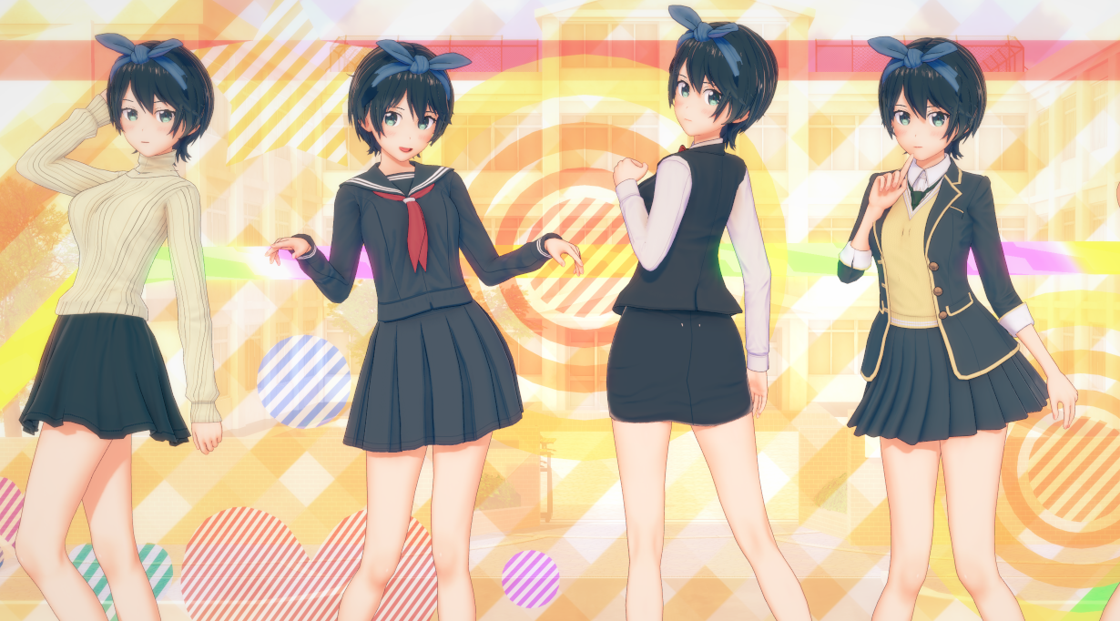 《恋活Sunshine》短发元气蓝色发带美少女MOD截图