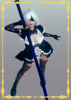 《AI少女》黑白女仆装尼尔2B小姐姐MOD截图