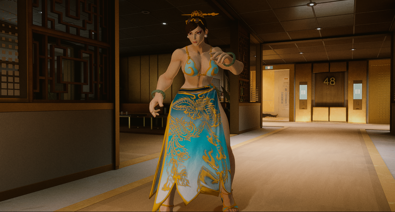 《师父》女性可扮演街霸5舞娘春丽MOD截图