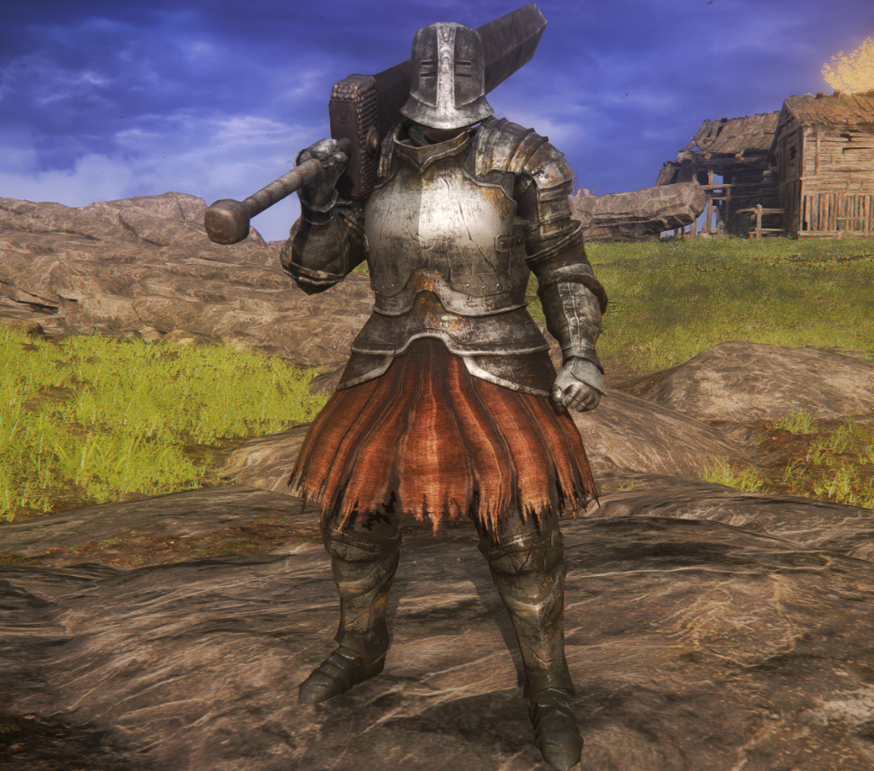 《艾尔登法环》黑暗之魂黑铁铠甲取代浪人铠甲MOD截图
