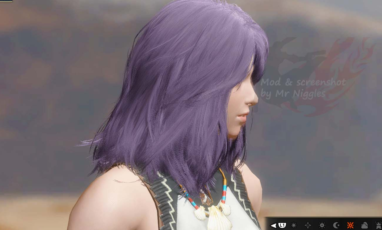 《怪物猎人：崛起》艾尔登法环女性发型MOD截图