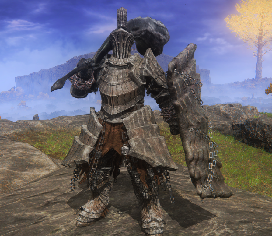 《艾尔登法环》黑暗之魂哈维尔锤盾武器MOD截图