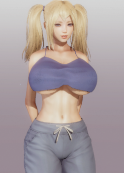 《AI少女》金发腹肌双马尾大波浪美少女MOD截图