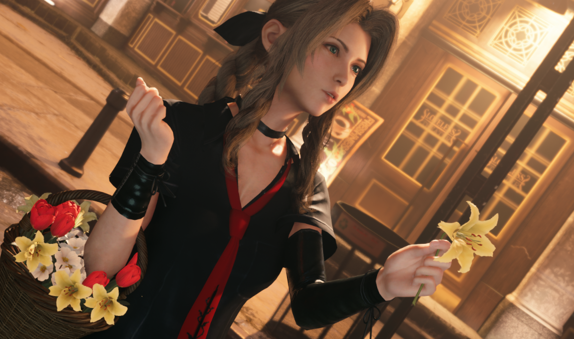 《最终幻想7:重制版》爱丽丝cos死或生玛丽萝丝黑色夏季制服MOD截图