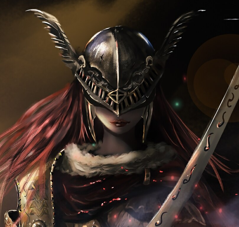 《艾尔登法环》女武神二次元画风同人壁纸截图