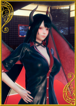 《AI少女》黑色长发黑色双翼女魅魔MOD截图