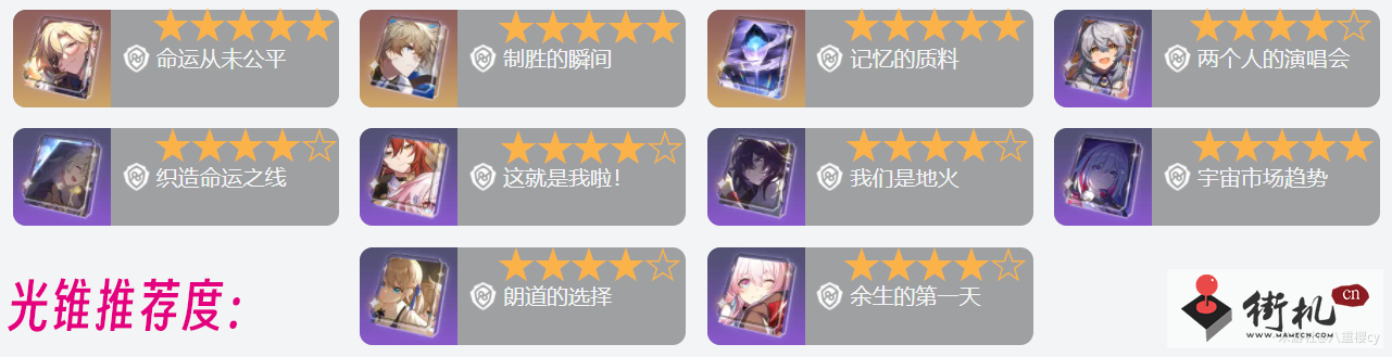 崩坏星穹铁道砂金光锥选择攻略